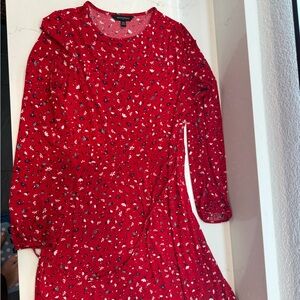 Banana Republic Red Floral Casual Dress